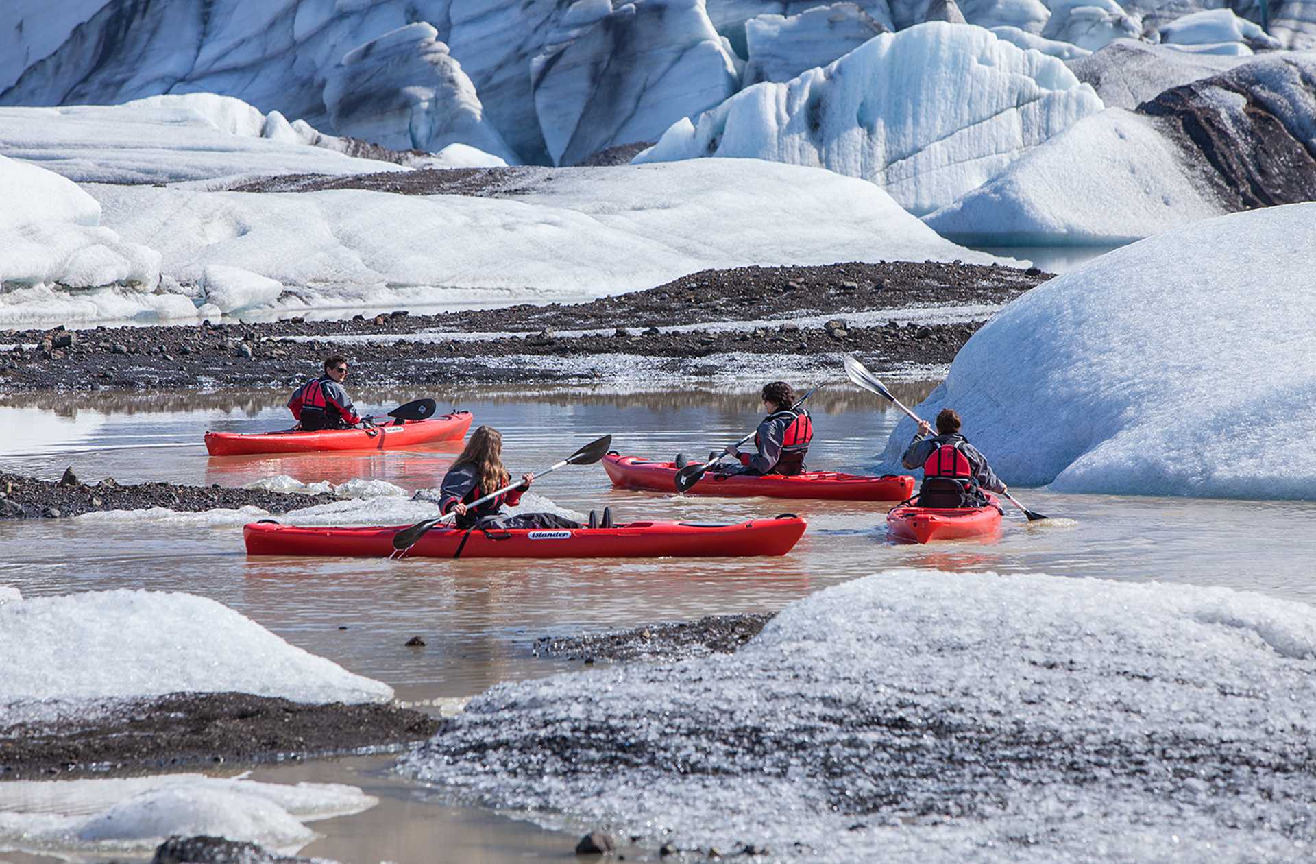 Kayaking by the Glacier